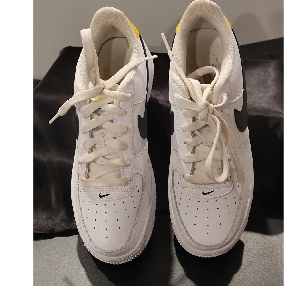 Nike Air Force 1 LV8 GS Have A Nike Day White‎ Black Dark Sulfur 6.5Y